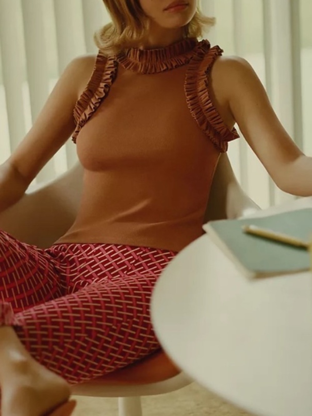 Anthropologie/Porridge Ruffled & Ribbed Tank